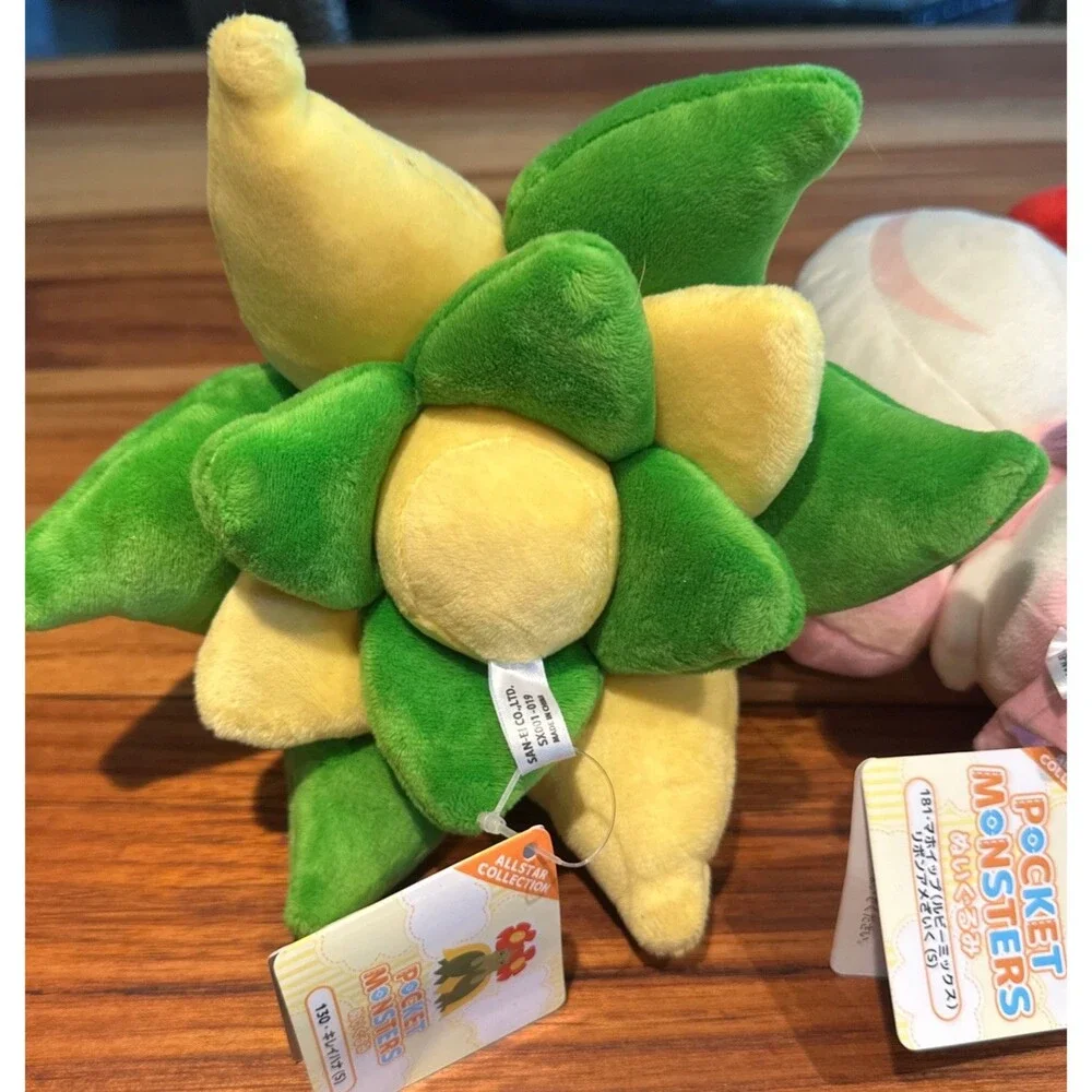 Sanei Pokemon All Star Collection Bellossom Plusle Alcremie Ruby Ribbon Plush